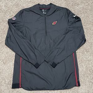 Arizona Cardinals Jacket Mens Medium Black Nike Windbreaker OnField Sideline NFL